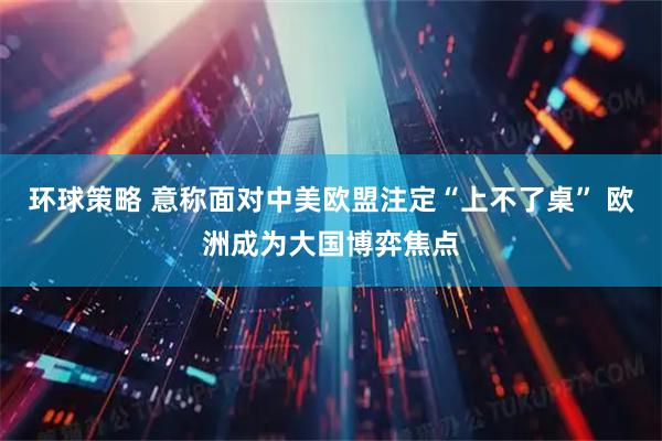 环球策略 意称面对中美欧盟注定“上不了桌” 欧洲成为大国博弈焦点