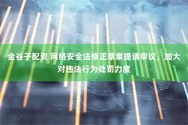 金谷子配资 网络安全法修正草案提请审议，加大对违法行为处罚力度
